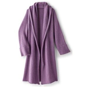 Soft Surroundings Telluride Knit Cardigan Duster 3X Shawl Lavender Wool Alpaca